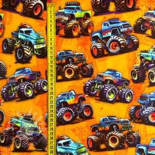 Teplákovina Monsters and trucks design B digital print