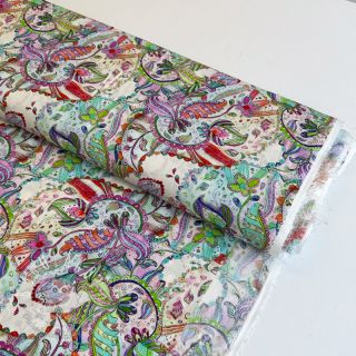 Viskóza RAYON POPLIN Fantasy floral design H digital print