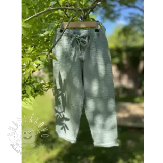 Dvojitá gázovina/mušelín green ORGANIC
