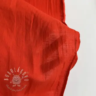 Bavlnená látka s ľanom red