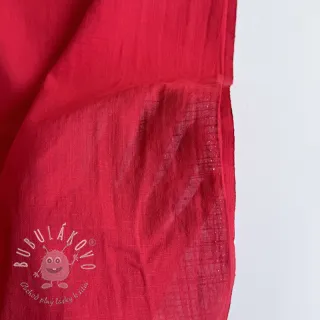 Bavlnená látka s ľanom marlboro red