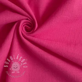 Bavlnená látka s ľanom fuchsia