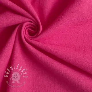Bavlnená látka s ľanom fuchsia