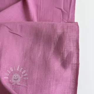 Bavlnená látka s ľanom dark pink