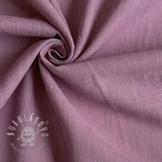 Bavlnená látka s ľanom old pink