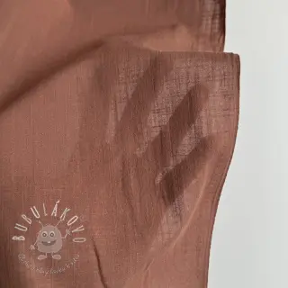 Bavlnená látka s ľanom chestnut