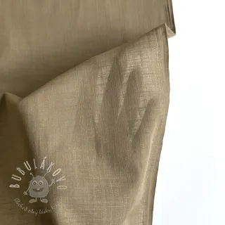 Bavlnená látka s ľanom taupe