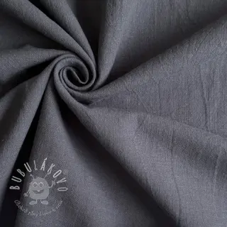 Bavlnená látka s ľanom dark grey