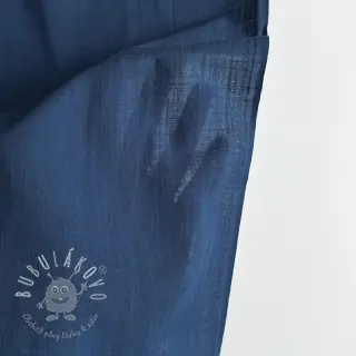 Bavlnená látka s ľanom jeans