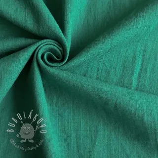 Bavlnená látka s ľanom apple green