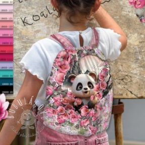 Dekoračná látka KIDS BACKPACK Sakura Panda PANEL