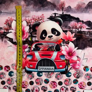 Dekoračná látka KIDS BACKPACK Sakura Panda PANEL