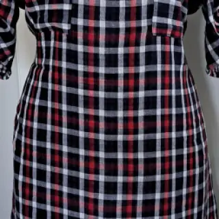 Dvojitá gázovina/mušelín Double sided Checks navy