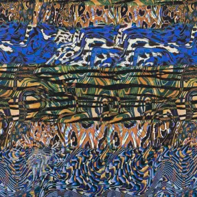 Viskóza Dimulti dark blue digital print