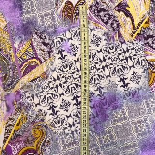 Úplet VISCOSE LYCRA Ditile patchwork pink digital print