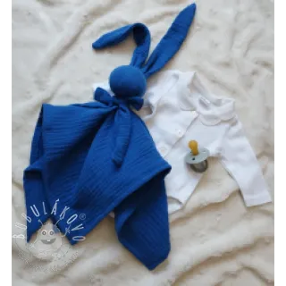 Dvojitá gázovina/mušelín cobalt
