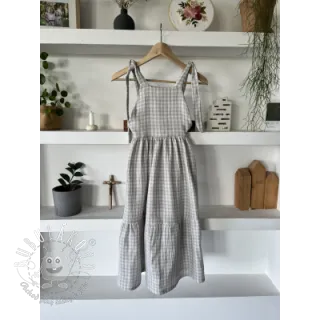 Dvojitá gázovina/mušelín Double sided CHECKS MINI grey