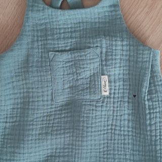 Dvojitá gázovina/mušelín green ORGANIC