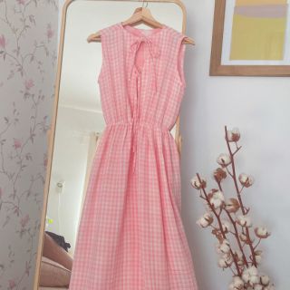 Dvojitá gázovina/mušelín Double sided CHECKS MINI old rose