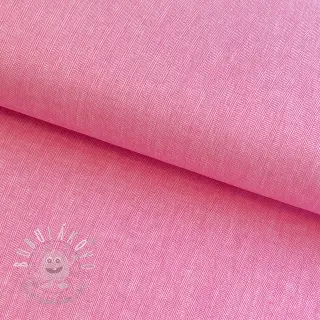 Ľan s bavlnou Fishbone fuchsia