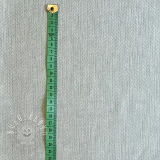 Ľan s bavlnou Fishbone light mint