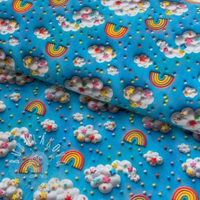 Bavlnená látka Rainbow design A digital print