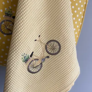 Bavlna s vaflovou väzbou soft yellow
