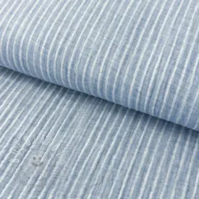 Dvojitá gázovina/mušelín YARN DYED Stripes light blue