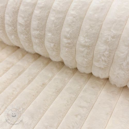 Umelá kožušina Stripes Luxe ecru