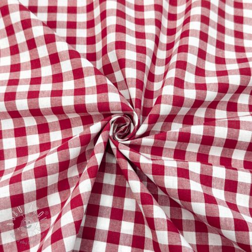 Bavlnená látka Check red Bavlnená látka Check red
