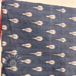 Bavlnená látka IKAT jeans II.trieda