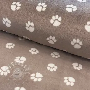 Wellness Fleece Dog paw beige