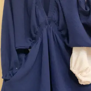 Dvojitá gázovina/mušelín navy ORGANIC