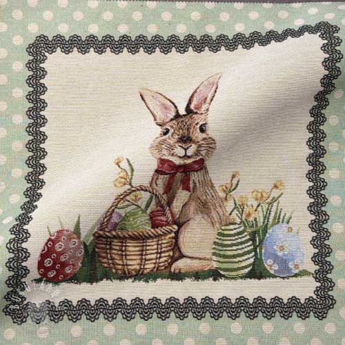 Dekoračná látka GOBELIN PREMIUM Easter Bunny Eggs PANEL