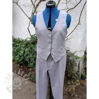 Ľan predpraný 170 g grey