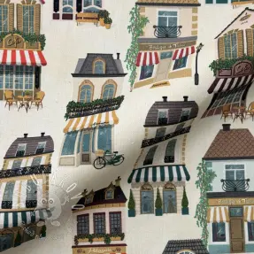 Dekoračná látka premium Shop Boutique City digital print