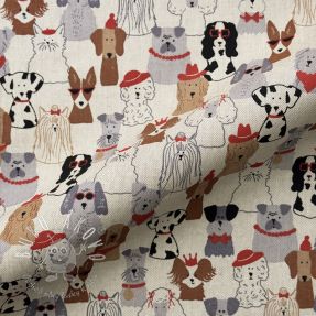 Dekoračná látka Linenlook Dog Dress Up