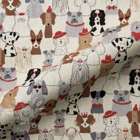 Dekoračná látka Linenlook Dog Dress Up