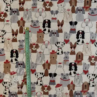 Dekoračná látka Linenlook Dog Dress Up