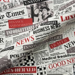 Dekoračná látka premium Newspaper Headlines