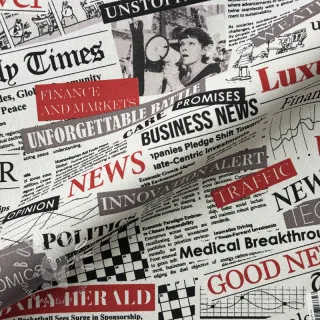 Dekoračná látka premium Newspaper Headlines