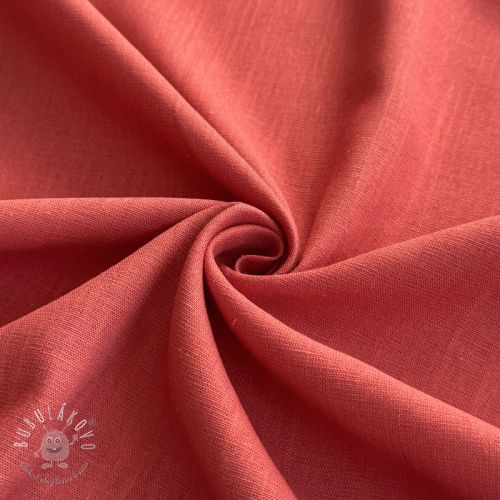 Viskóza s ľanom PREMIUM dark coral