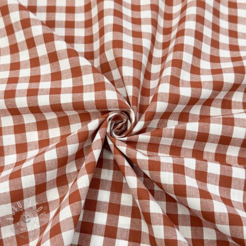 Bavlnená látka Check terra