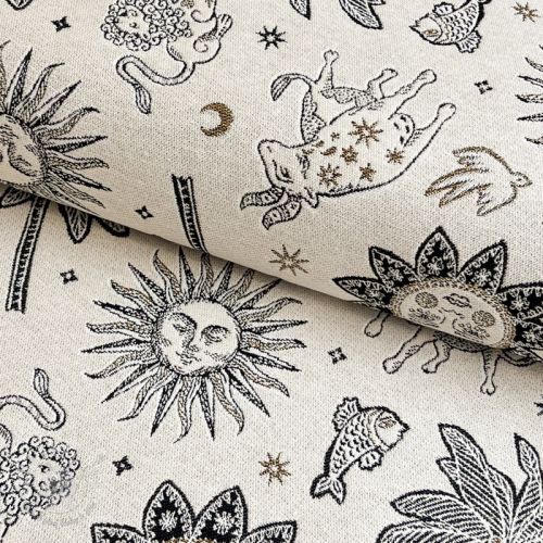 Dekoračná látka jacquard Pygmalion ecru noir