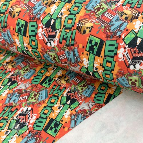 Teplákovina počesaná JOGGING Game over design F digital print