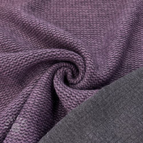 Kabátovina DOUBLE FACE WITH JERSEY violet