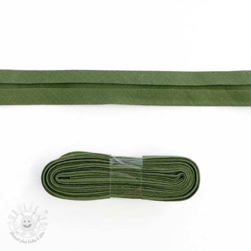 Lemovací prúžok bavlna - 3 m olive green Lemovací prúžok bavlna - 3 m olive green