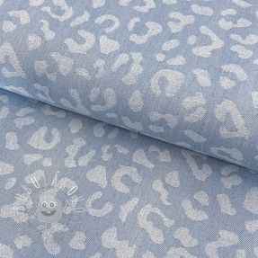 JEANS JACQUARD Animal skin light blue