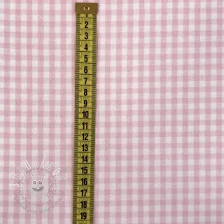 Bavlnená látka YARN DYED CHECK BRUSHED light rose