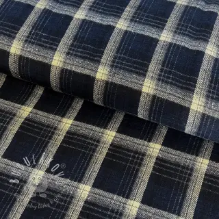 Scottish Check YARN DYED BRUSHED navy